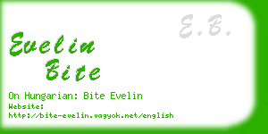 evelin bite business card